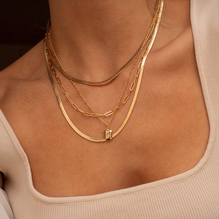 Link Up rolo chain necklace in 14k gold fill
