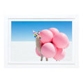 Llama with Pink Balloons and Tassels Mini Framed Print by Gray Malin - Photography - The Well Appointed House
