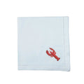 Set of 4 Lobster Design Embroidered Dinner Napkins - Dinner Napkins - The Well Appointed House
