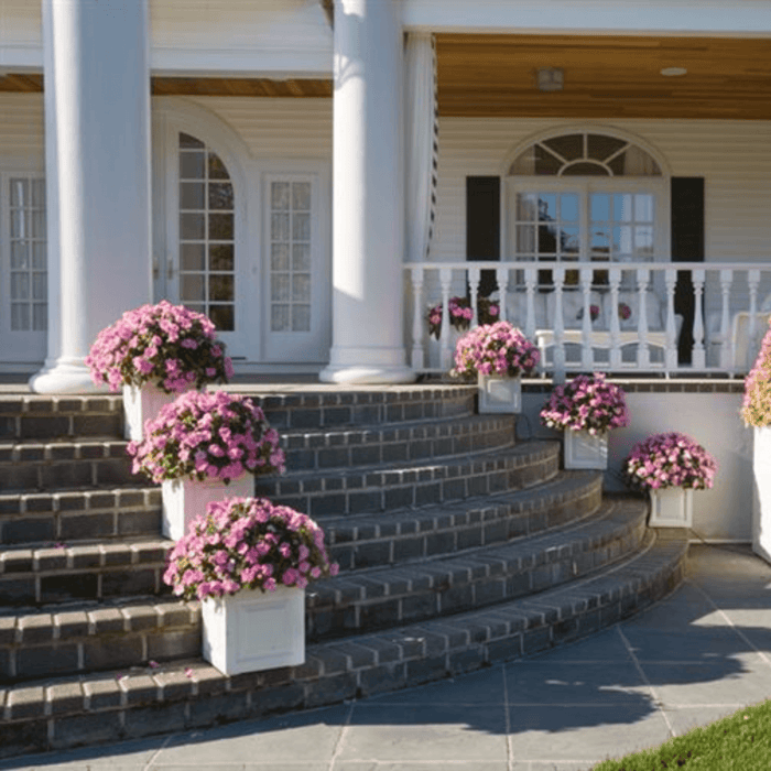 London Outdoor Garden Planter in White - Outdoor Planters - The Well Appointed House