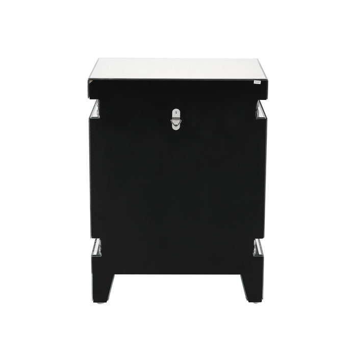 Lotus - Accent Table - Mirrored & Faux Ice Cube Crystals