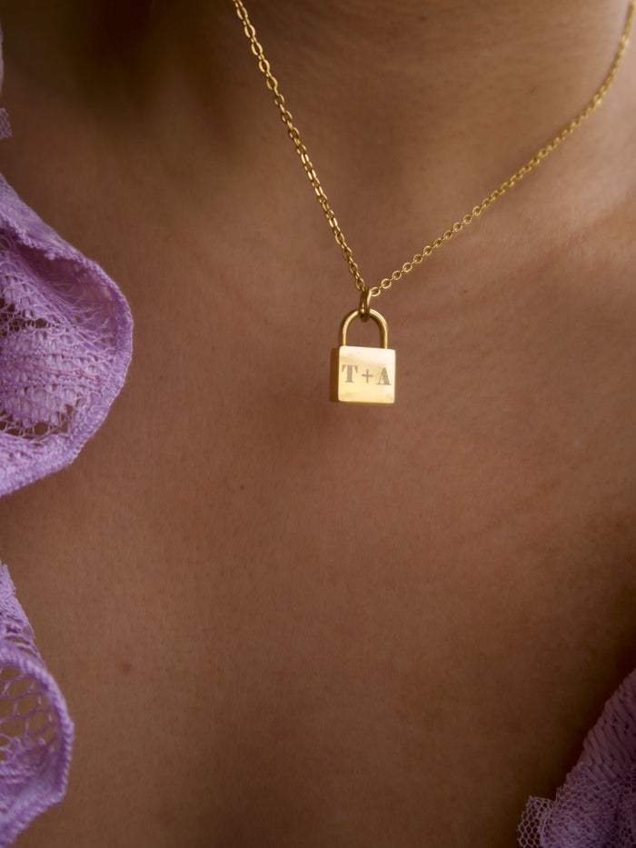 Beads by Tara Love Lock necklace, a lock pendant on a dainty chain