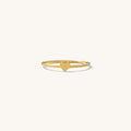 Love Me ring, a dainty 14k gold fill band with a delicate heart detail