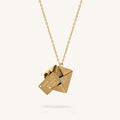 Gold vermeil Love Note necklace on a fine chain by Beads by Tara