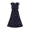 Luxe Giselle Women's Maxi Dress Navy Silk Dupioni - The Well Appointed House