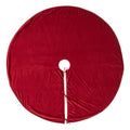 Luxurious Classic Velvet Tree Skirt in Garnet Red - The Well Appointed House
