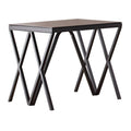 Magenta - End Table - Glass Top & Black