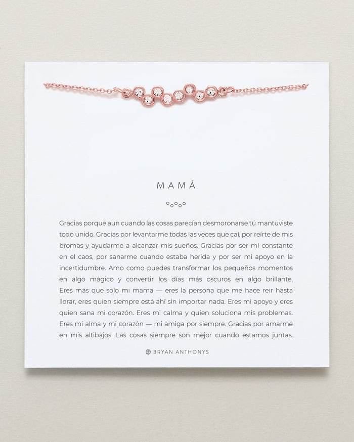 Bryan Anthonys Mom necklace dainty rose gold crystal