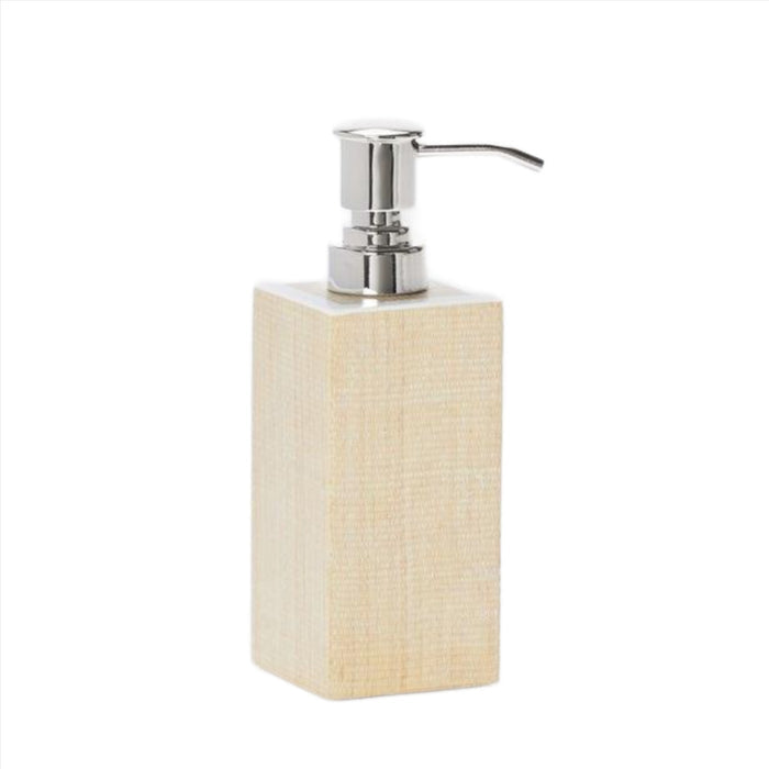 Pigeon & Poodle Maranello Beige Abaca Soap Pump Dispenser - Bath Accessories - The Well Appointed House