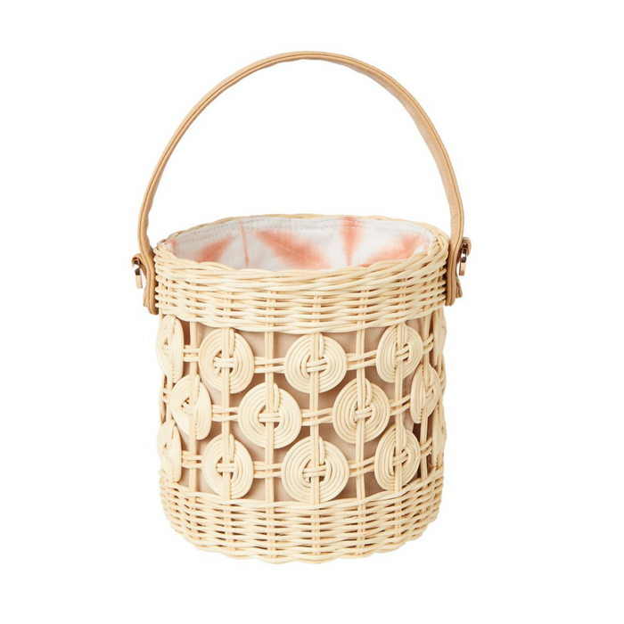 Maribella Wicker Bucket Bag in Ecru - The Well Appointed House