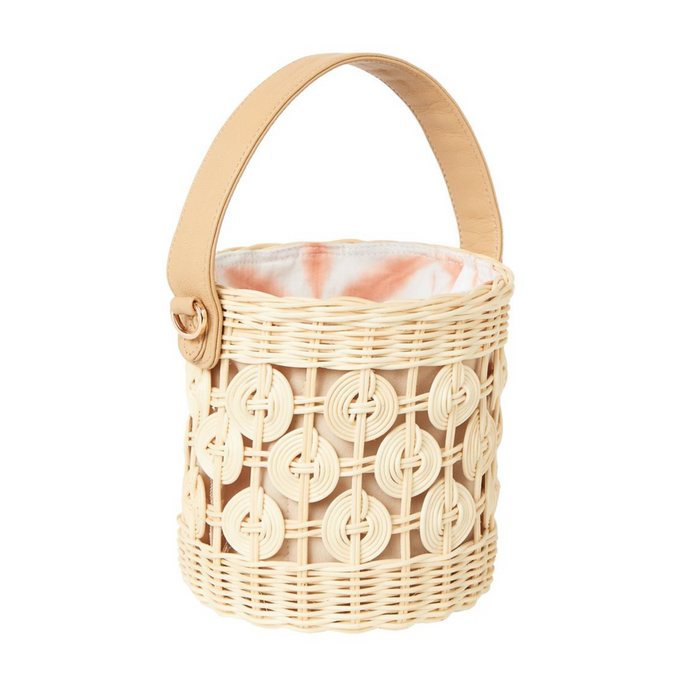 Maribella Wicker Bucket Bag in Ecru - The Well Appointed House