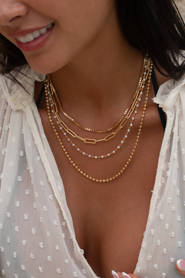 Maui freshwater pearl necklace in 14k gold fill by Beads by Tara