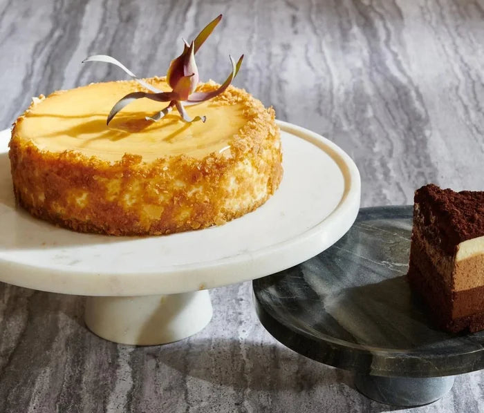 Medium White Marble Cake Stand - Serveware - The Well Appointed House