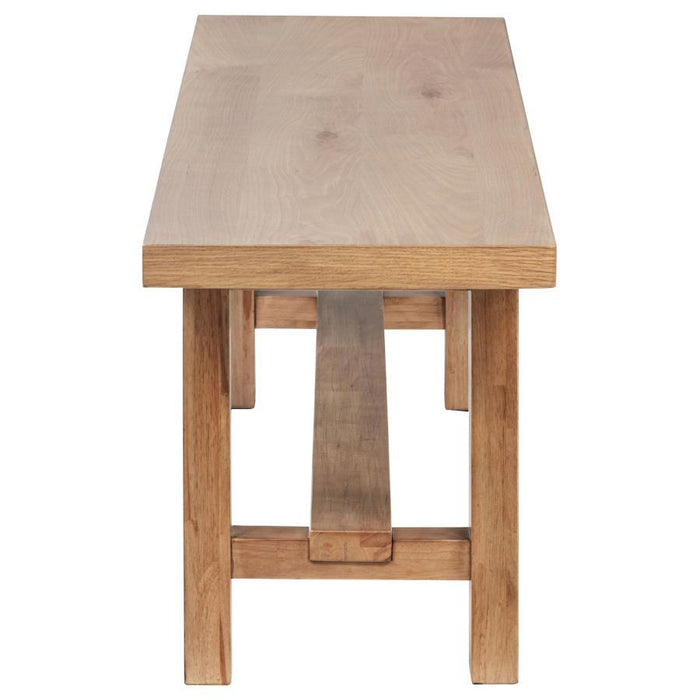 Middleton - Wood Backless Dining Bench Natural - Brown
