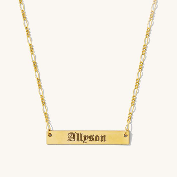 The Mini Lennon bar necklace in 14k gold fill by Beads by Tara