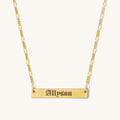 The Mini Lennon bar necklace in 14k gold fill by Beads by Tara