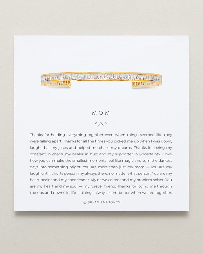 Bryan Anthonys Mom Baguette Cuff Gold On Card