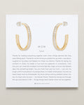 Bryan Anthonys Mom Baguette Maxi Hoop Earrings Gold On Card