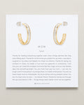 Bryan Anthonys Mom Baguette Midi Hoop Earrings in Gold