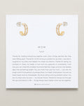 Bryan Anthonys Mom Baguette Mini Hoop Earrings Gold On Card
