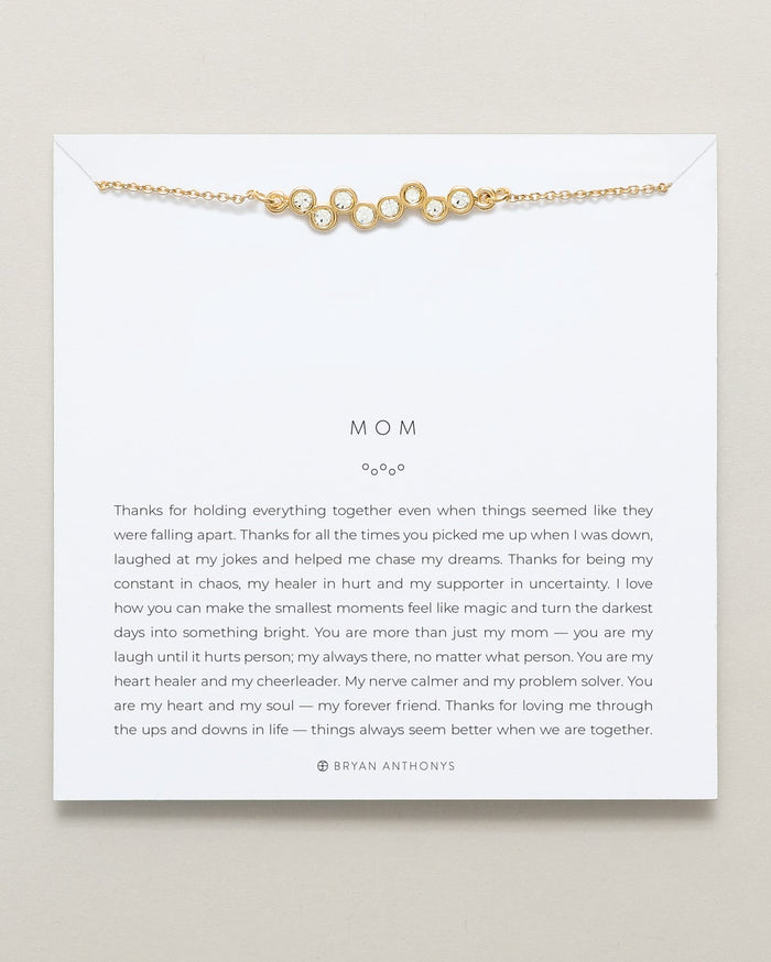 Bryan Anthonys dainty mom bracelet 14k gold crystal