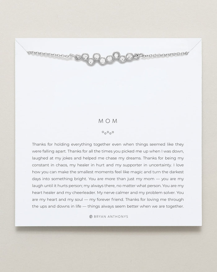 Bryan Anthonys dainty mom bracelet silver crystal