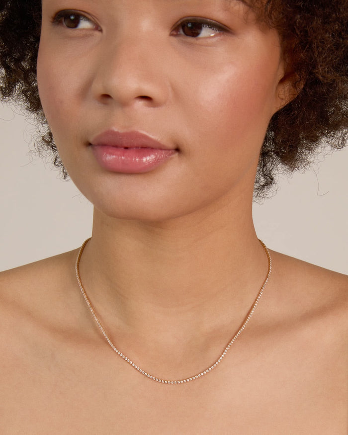 Bryan Anthonys Mom Tennis Necklace On Model