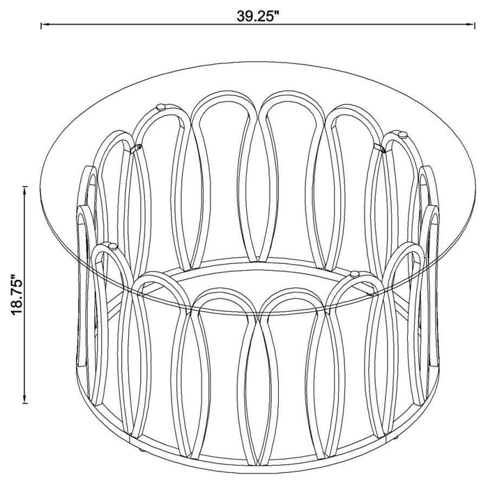 Monett - Round Glass Top Table
