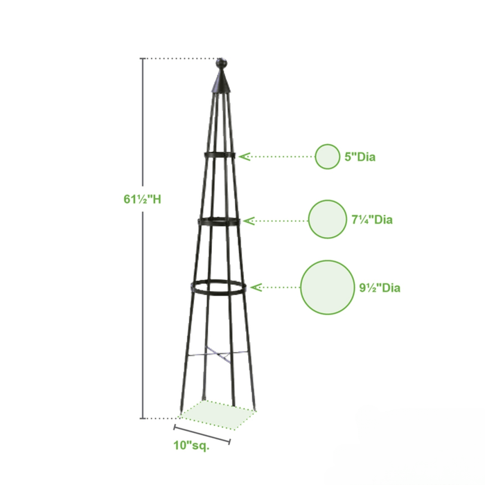 Three Ring Obelisk - Outdoor Planters - The Well Appointed House