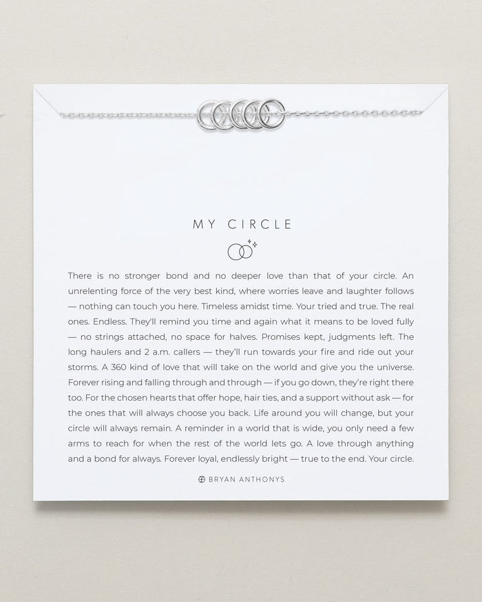 Bryan Anthonys My Circle Friendship Dainty Bracelet Silver
