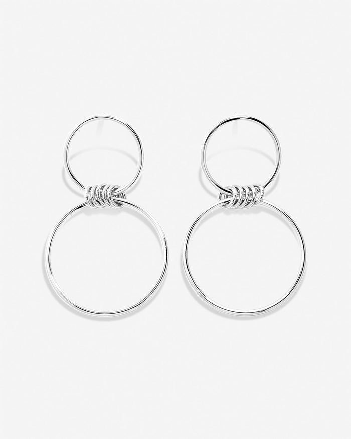 Bryan Anthonys My Circle Statement Earrings Silver