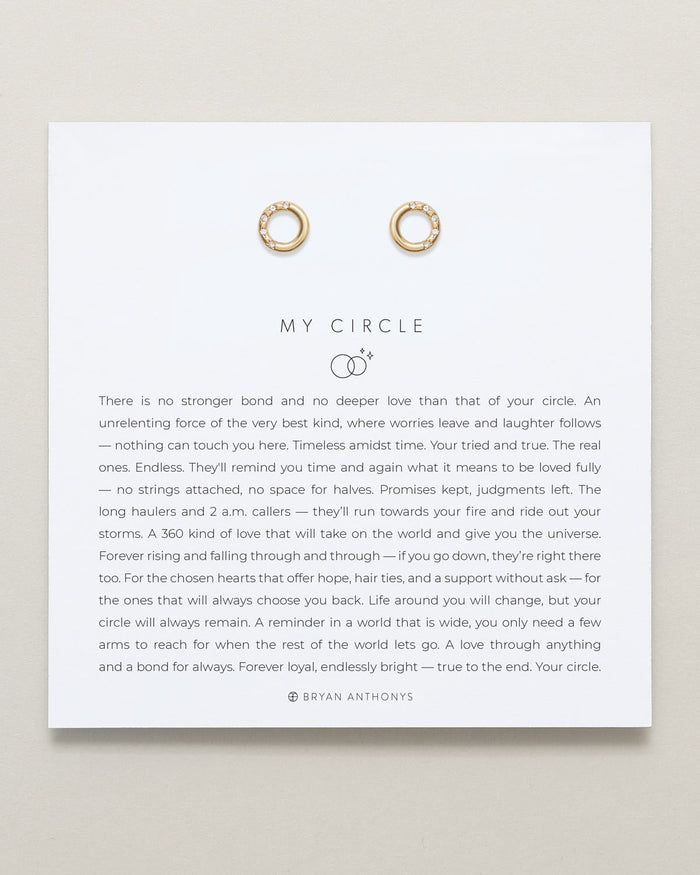 Bryan Anthonys My Circle Stud Earrings Gold