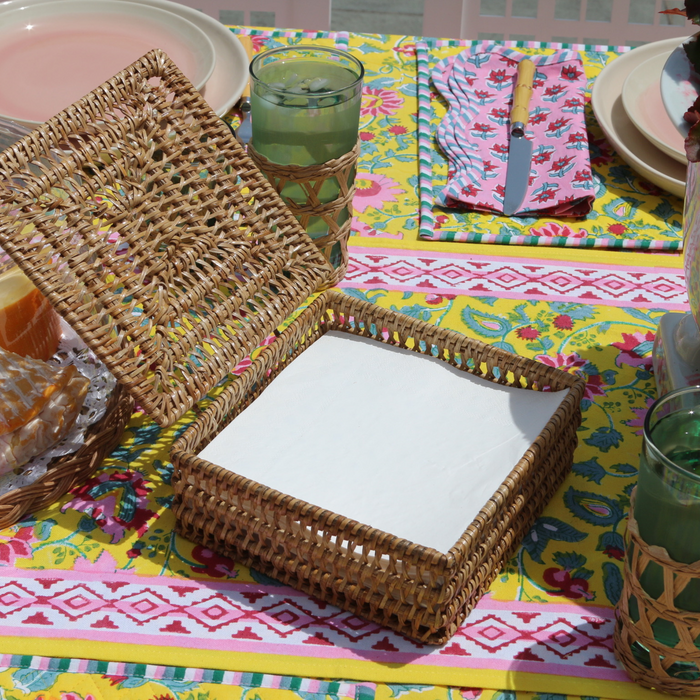 Natural Rattan Napkin Holder - The Well Appointed House