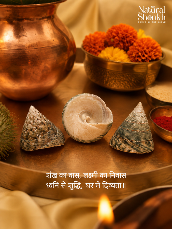 Natural Sumeru Moti Shankh - For Lakshmi Puja and Prosperity