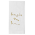 Set of 4 Naughty And Nice Christmas Hand Towels - The Well Appointed House