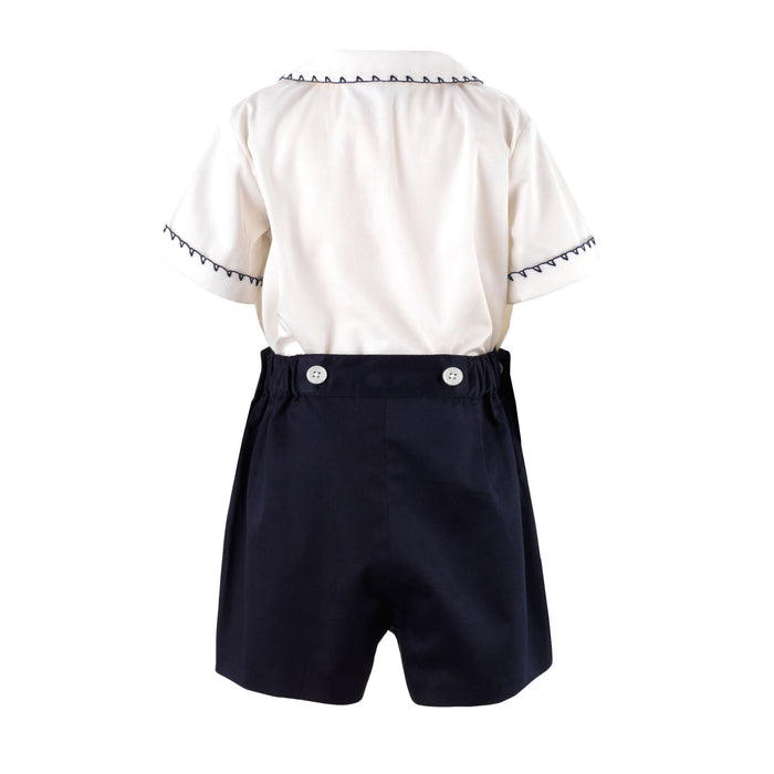 Navy Smocked Set