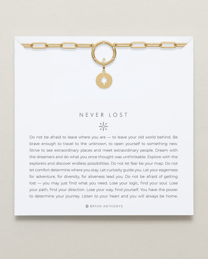 Bryan Anthonys Stories Of You Never Lost Gold Charm Necklace On Card