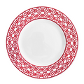 Newport Garden Gate Crimson Dinner Plate - The Well Appointed House