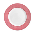 Newport Stripe Crimson Dinner Plate - The Well Appointed House