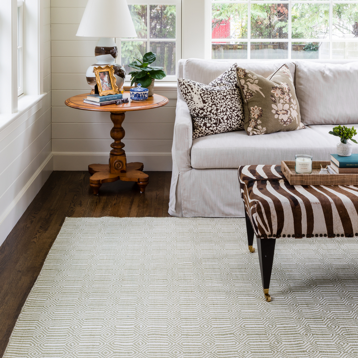 Newton Holden Green Hand Woven Recycled Plastic Indoor Outdoor Rug - The Well Appointed House