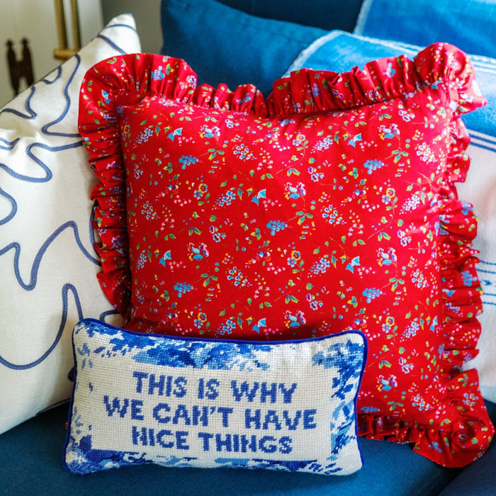Nice Things Needlepoint Pillow - The Well Appointed House