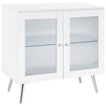 Nieta - 2 Door Engineered Wood Accent Cabinet - White High Gloss