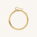 The Nile herringbone anklet in 18k gold plated stainless steel