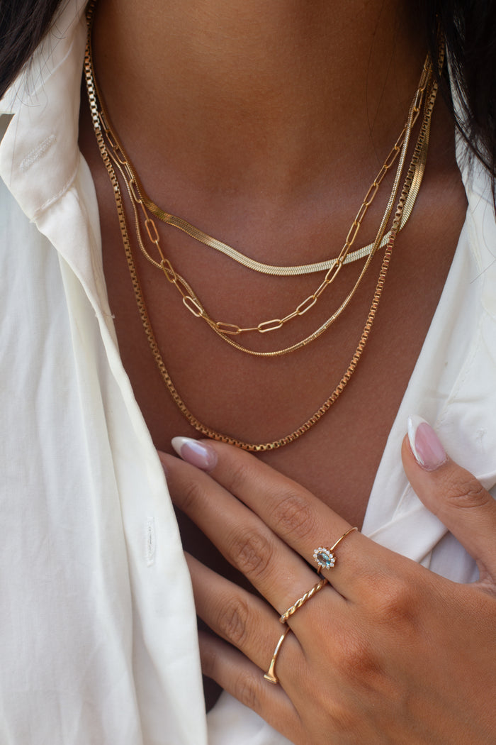 Nile herringbone chain necklace by Beads by Tara