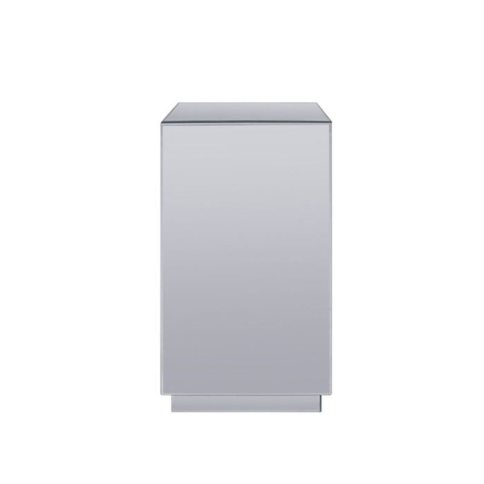 Noralie - 26" Accent Table - Mirrored, Faux Diamonds