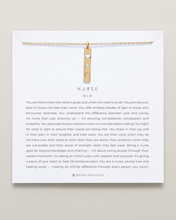 bryan anthonys dainty jewelry nurse necklace 14k gold