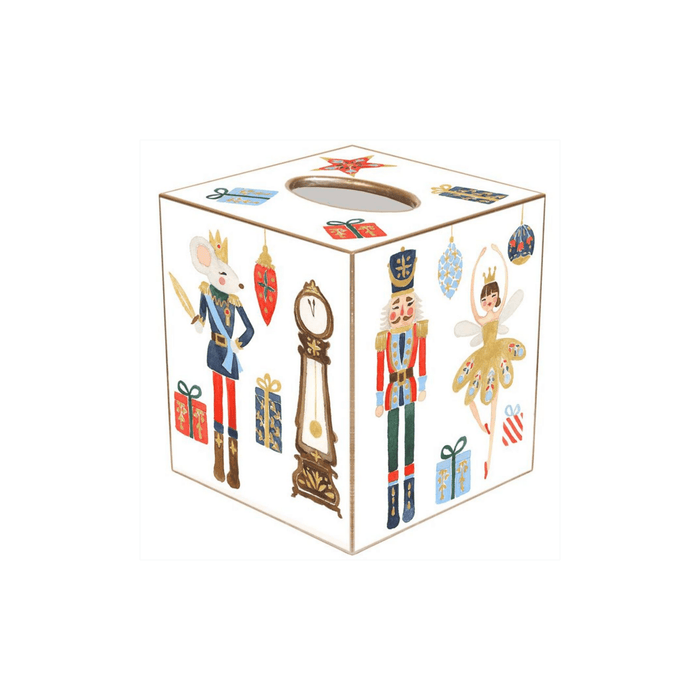 Nutcracker Suite Wastepaper Basket and Optional Tissue Box Cover - Christmas Decor - The Well Appointed House
