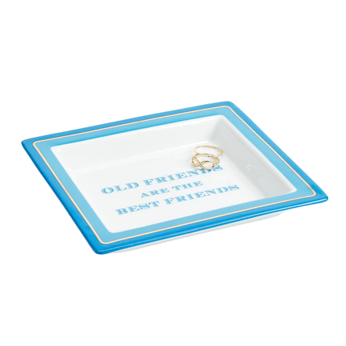 "Old Friends are the Best Friends" Decorative Desk Tray - Decorative Trays - The Well Appointed House