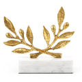Art Decor Olive Branch Statue in Gold Leaf - Decorative Objects - The Well Appointed House