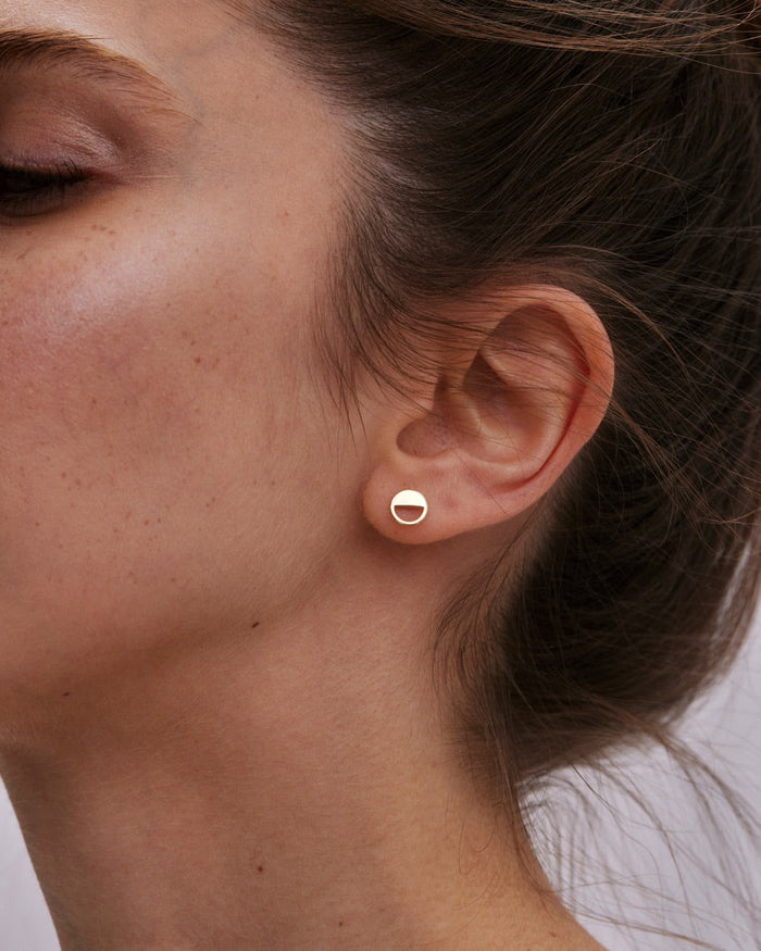 Bryan Anthonys One Door Closes Gold Stud Earring On Model